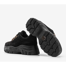Black sneakers with a thick Cecilia sole 1