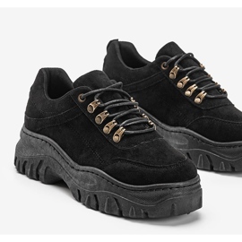 Black sneakers with a thick Cecilia sole 2