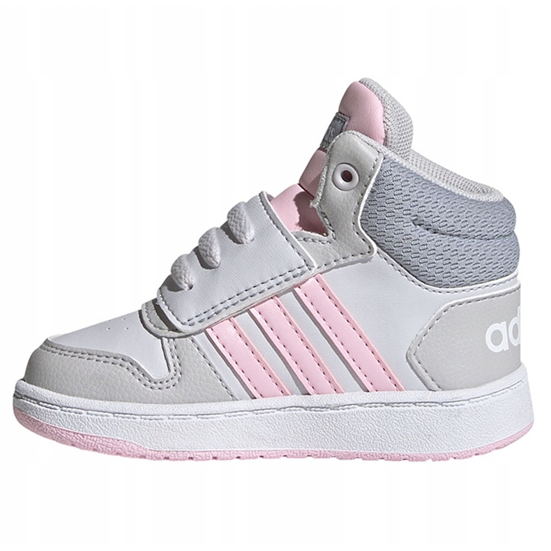 Adidas Hoops Mid 2.0 I children's shoes white and pink FY9290 grey 1 Adidas Hoops Mid 2.0 I children's shoes white and pink FY9290 grey 1
