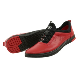 Polbut Red men's leather casual shoes K24 with black underside 3 Polbut Red men's leather casual shoes K24 with black underside 3