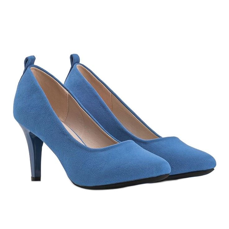 Blue pumps on a Cameron stiletto heel 1