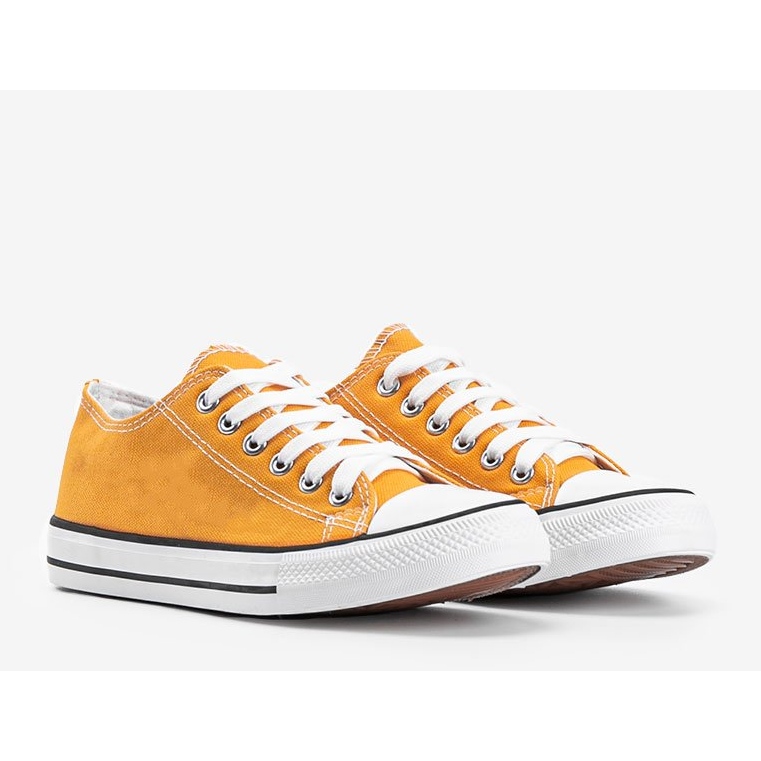 Destini yellow low classic sneakers 1