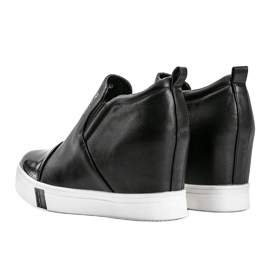 Women's black sneakers with Caroline inscriptions 1