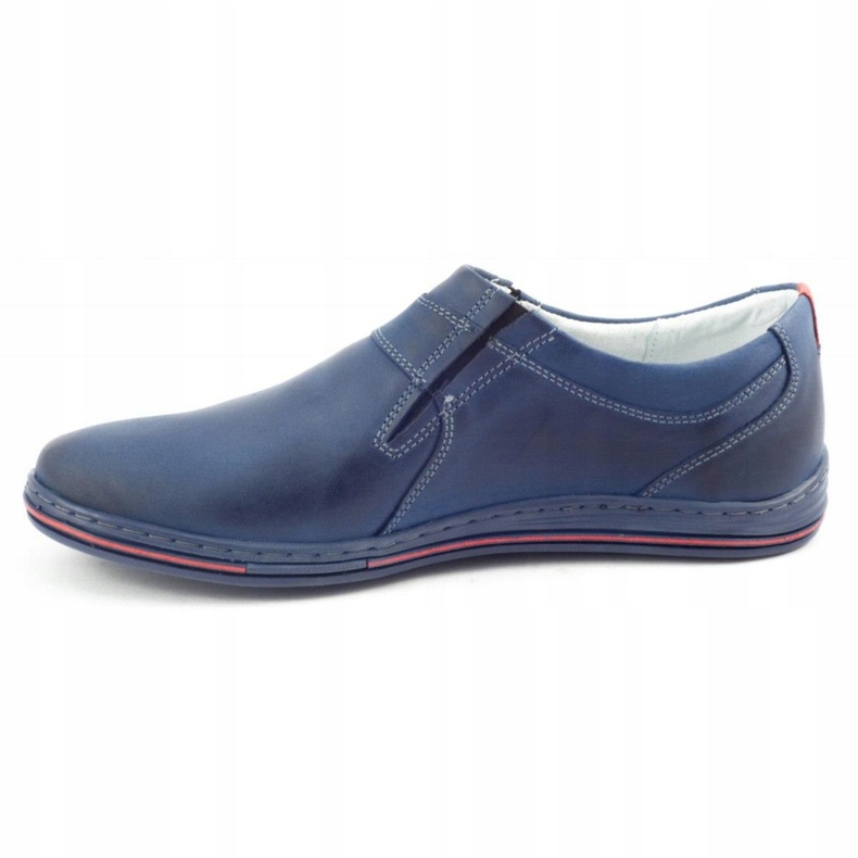 Polbut Men's Brogues Leather 362 Navy Blue 1