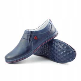 Polbut Men's Brogues Leather 362 Navy Blue 3