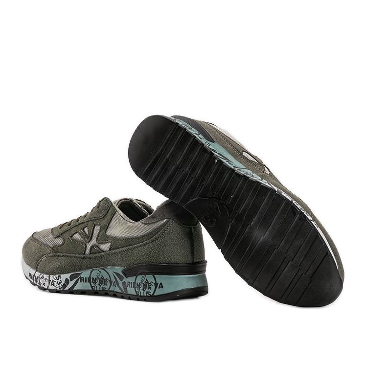 Omarion khaki men's sneakers multicolored green 1