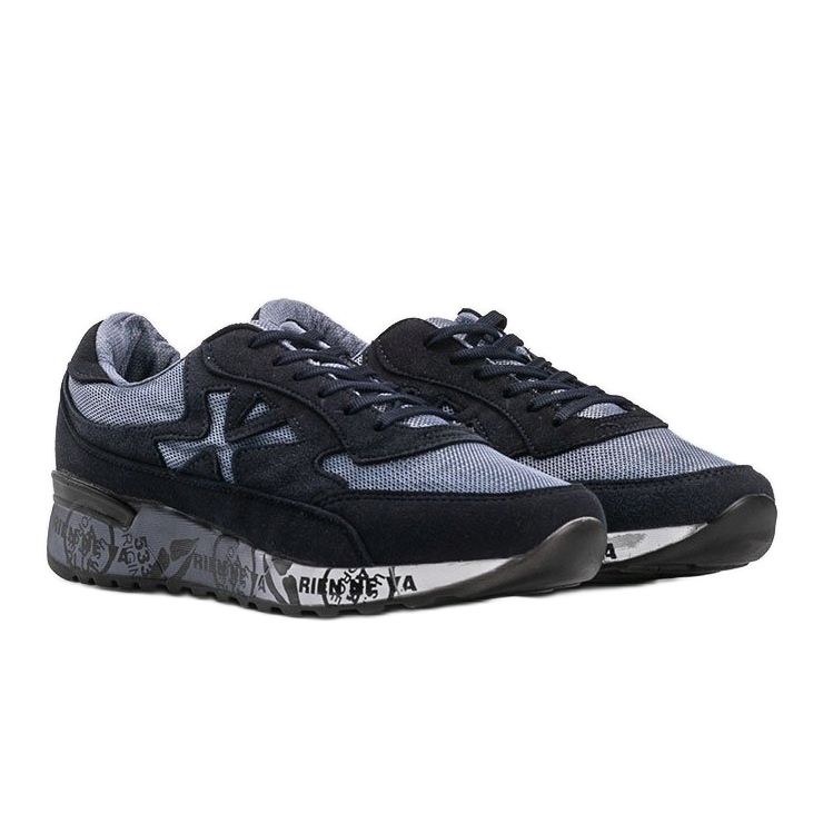 Omarion navy blue men's sneakers multicolored 1