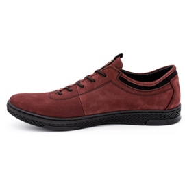 Polbut Men's leather casual shoes K23 burgundy red 1 Polbut Men's leather casual shoes K23 burgundy red 1