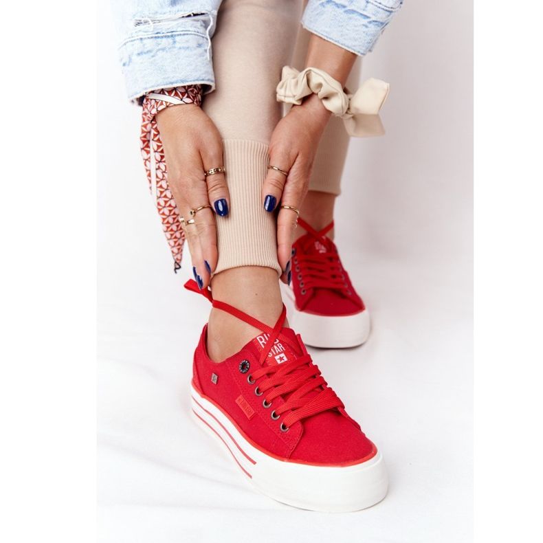 Women's sneakers On the Big Star HH274053 Red platform 2