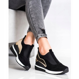 VINCEZA Slip On Shoes black 1