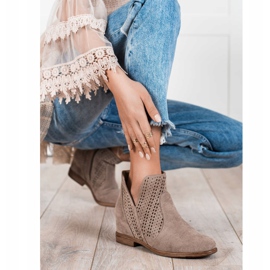 Filippo Spring openwork boots brown 1