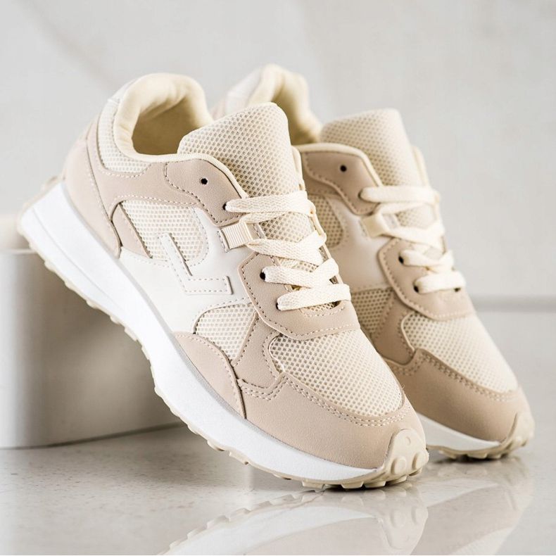 SHELOVET Beige Sneakers brown 1