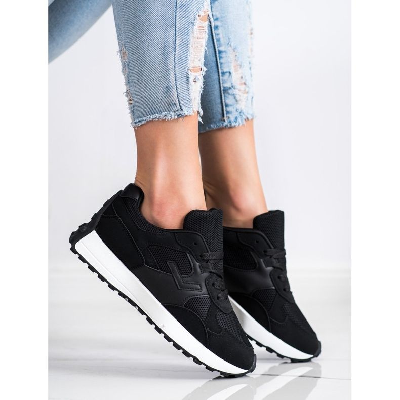 SHELOVET Black Sneakers 2