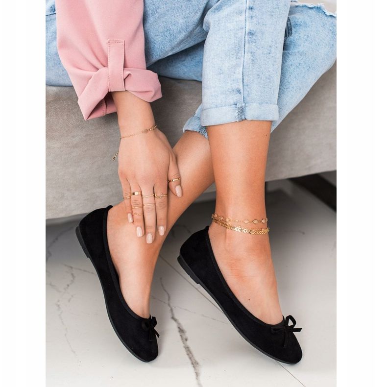 Clowse Classic Suede Ballerina black 1