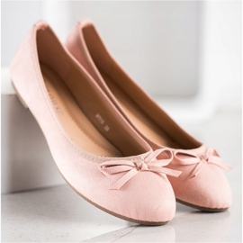 Clowse Classic Suede Ballerina pink 1