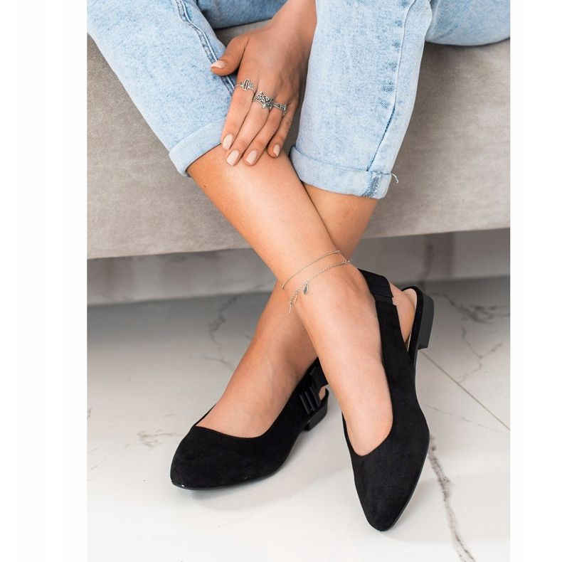 Sergio Leone Slip-on Pumps With A Bow black 2