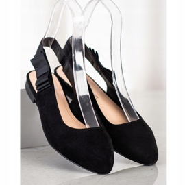 Sergio Leone Slip-on Pumps With A Bow black 1
