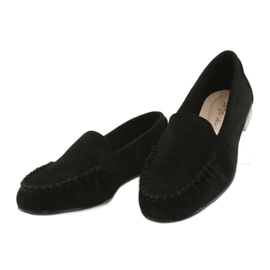 Sergio Leone Women's black suede loafers MK722 2 Sergio Leone Women's black suede loafers MK722 2