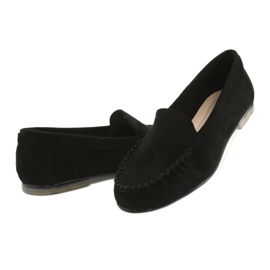 Sergio Leone Women's black suede loafers MK722 3