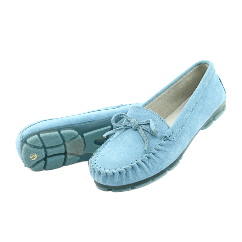 Women's Leather Loafers Blue Filippo DP1204 / 21 BL 2