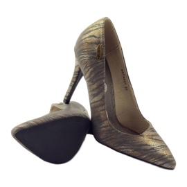 Women's pumps Big Star 27452 gray / gold copper grey golden 3 Women's pumps Big Star 27452 gray / gold copper grey golden 3