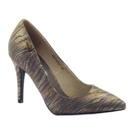 Women's pumps Big Star 27452 gray / gold copper grey golden 1 Women's pumps Big Star 27452 gray / gold copper grey golden 1