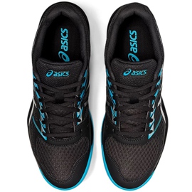 Asics Upcourt 4 black and blue men's volleyball shoes 1071A053 020 1