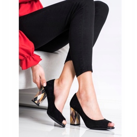 Sergio Leone Pumps With Patterned Heel black 2