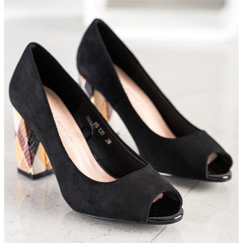 Sergio Leone Pumps With Patterned Heel black 1