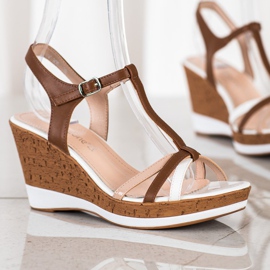 Sergio Leone Wedge Sandals brown 1