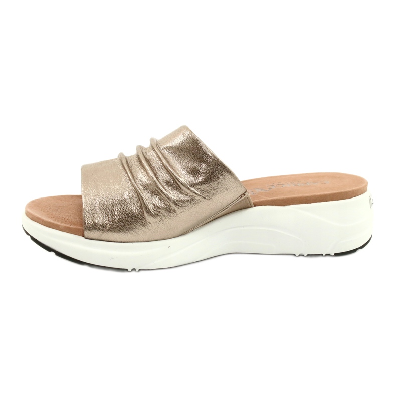 Caprice Comfortable Women's Slippers Taupe Metallic 9-27203-26 341 brown golden 1 Caprice Comfortable Women's Slippers Taupe Metallic 9-27203-26 341 brown golden 1