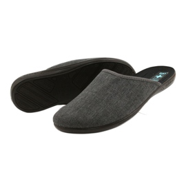 Gray men's slippers Adanex 24623 grey 2