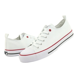 American Club American LH54 men's white tied sneakers 5