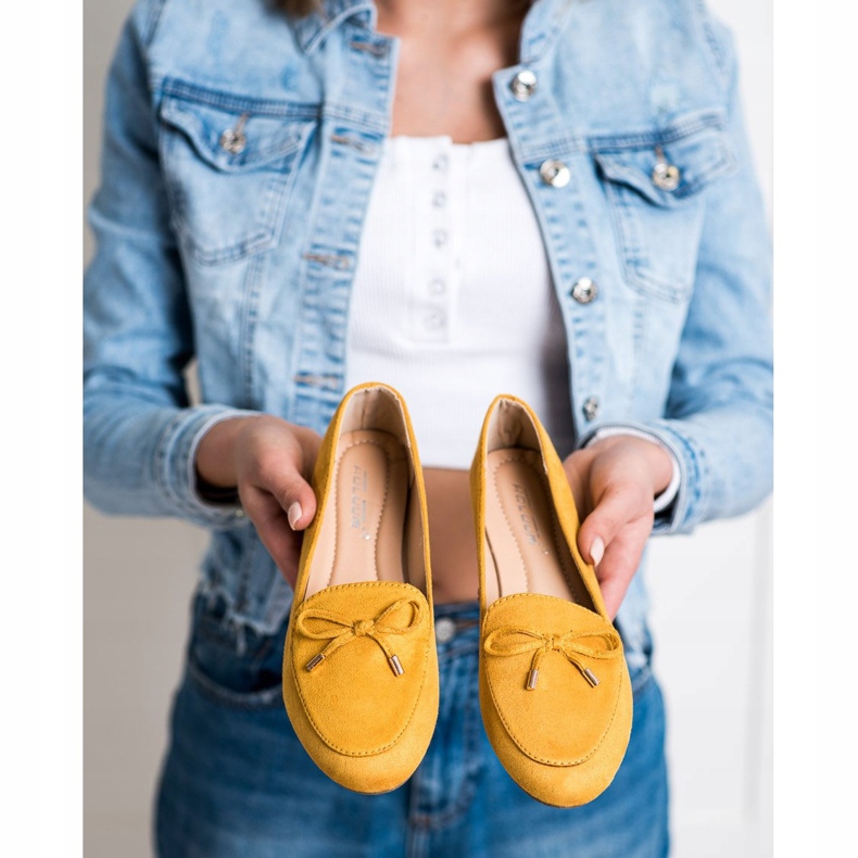 Abloom Suede Lords With A Bow yellow 2