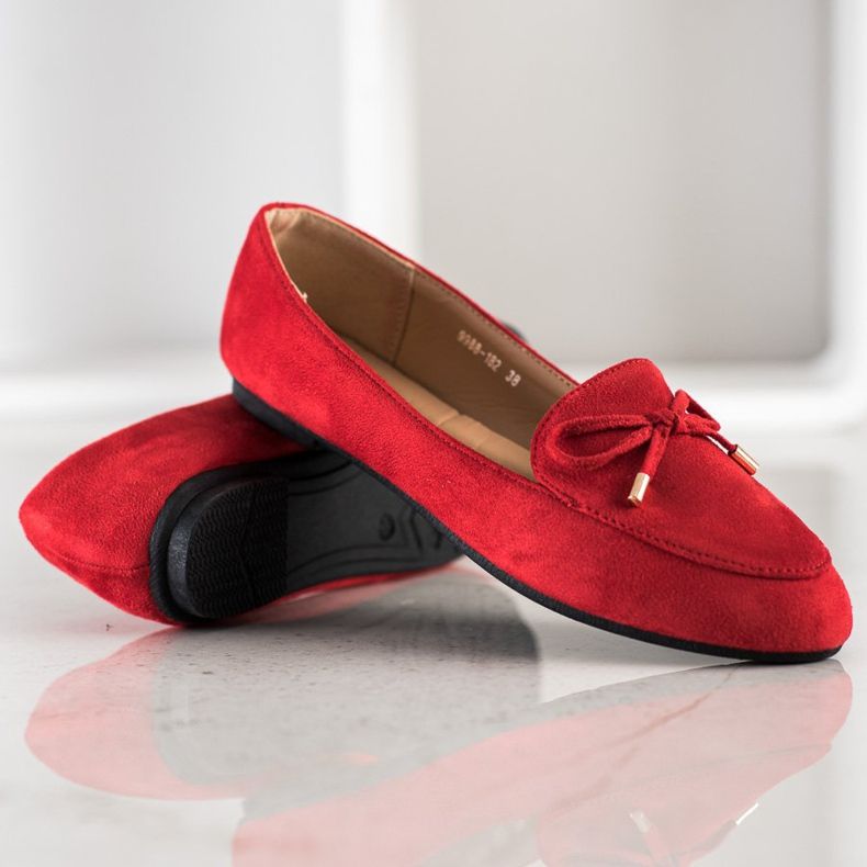 Abloom Suede Lords With A Bow red 2
