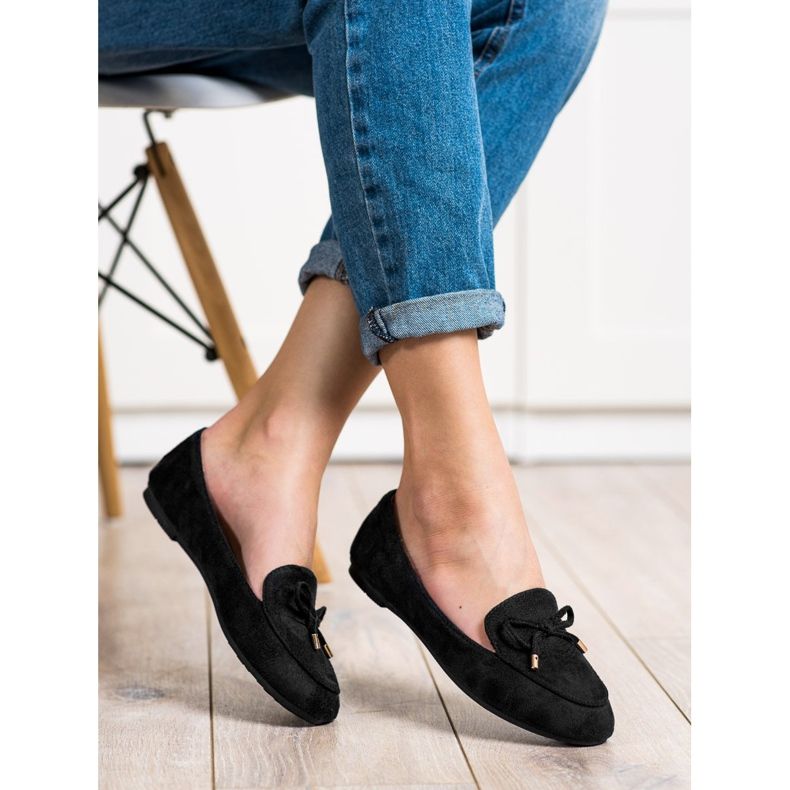 Abloom Suede Lords With A Bow black 2