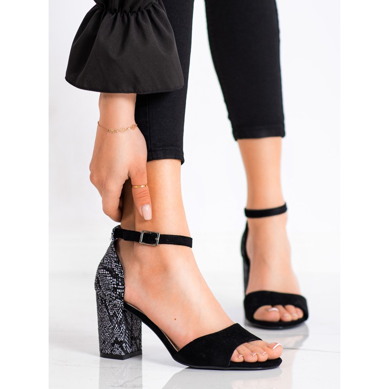 Stylish Sergio Leone sandals black 2