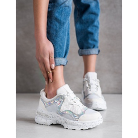 SHELOVET Sneakers With Holo Effect white multicolored 1