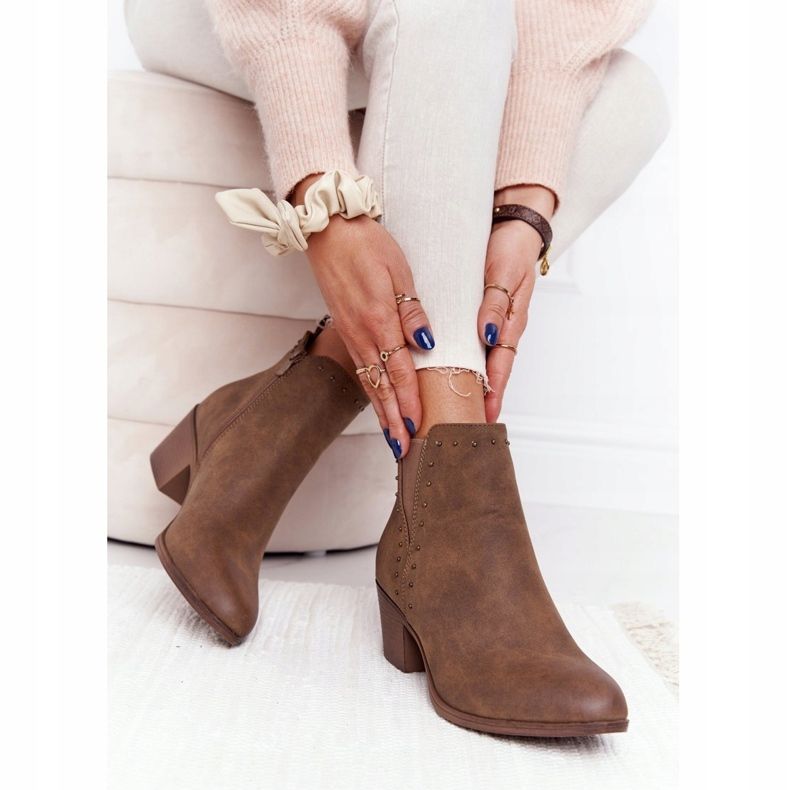 PJ1 Women's Warm Booties Jodhpur boots Khaki Morgan brown 1