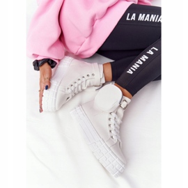 Women's Sneakers On A Platform With A Kidney White Popcorn 1