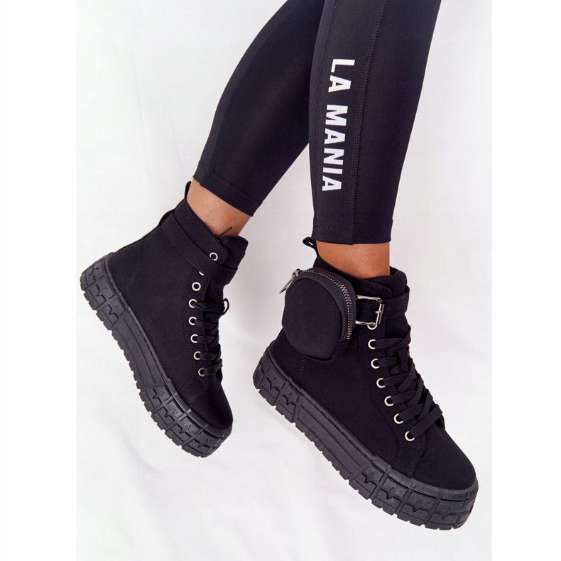 Women's Sneakers On A Platform With Kidney Black Popcorn 1