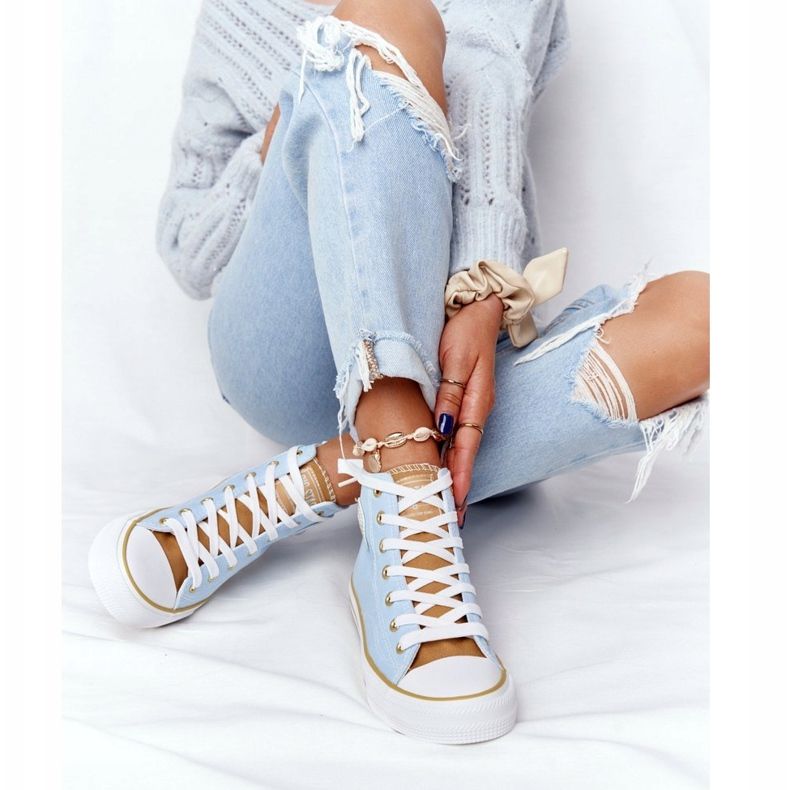 Women's High Sneakers Big Star HH274449 Blue 1 Women's High Sneakers Big Star HH274449 Blue 1