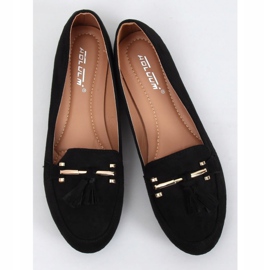 Black women's loafers 9988-159 Black 1