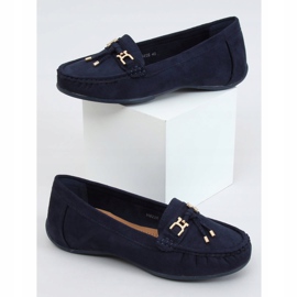 Women's loafers on a platform navy blue H9228 Azul 1