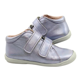 Girls' leather Velcro shoes 1264 Holographic mazurek purple 4