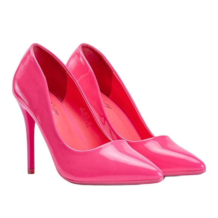 Pink lacquered Angela heels 1