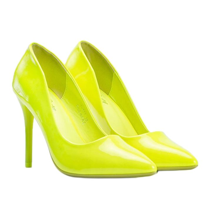 Yellow lacquered heels from Angela 1