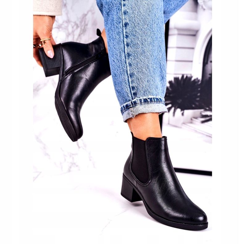 J. Star Women's Warm Boots Jodhpur boots On Heel Black Forevermore 2 J. Star Women's Warm Boots Jodhpur boots On Heel Black Forevermore 2