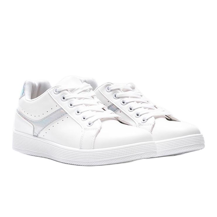 Women's white Holographic Meadow sneakers 1