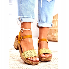 EVE Yellow Fobi Women's Sandals On A High Heel beige 3 EVE Yellow Fobi Women's Sandals On A High Heel beige 3